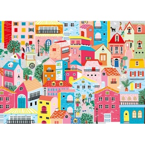 Magnolia - Puzzle Colorful Houses - 1 000 piese