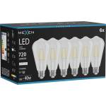 Mexen Vintis 6x LED филамент крушка E27, ST64, 6W, Неутрална - 4000K, 720 lm, прозрачна (L152-E27-0640-00x06)