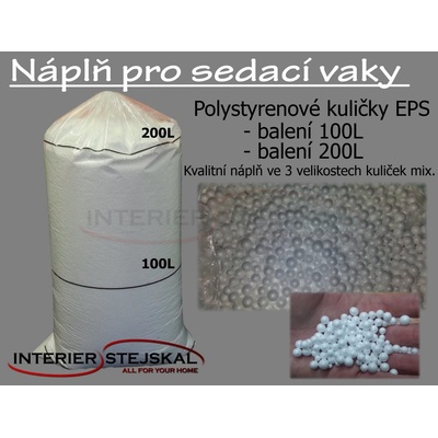 Náplň do sedacích vaků 100l - polystyrenové kuličky EPS – Zboží Mobilmania