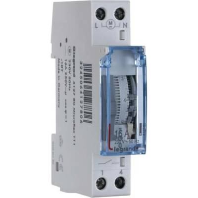 Legrand Legrand 412780 412780 časovač na DIN lištu, analógový , 1 x zapnuté