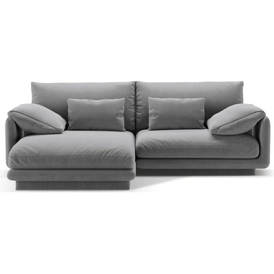 Micadoni Светлосив кадифен ъглов диван (ляв ъгъл) Torino - Micadoni (MIC_LC_S_184_F1_TORINO4)