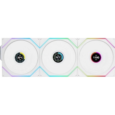 Lian Li UNI FAN TL120 LCD Wireless White 3ks 12TLLCD1W3W
