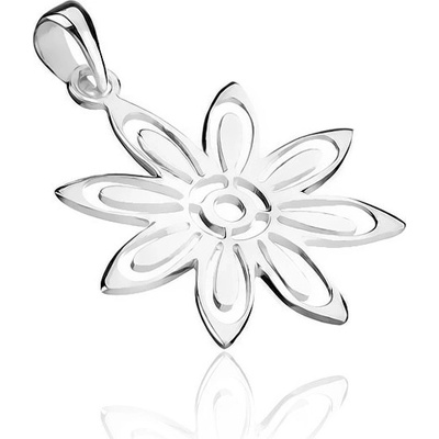 Šperky eshop Stříbrný přívěsek 925 kvítek s vykrojenými lupeny X16.01