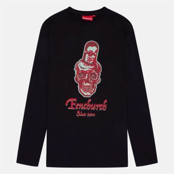Fenchurch Тениска Fenchurch Men's Canon Long-Sleeve T-Shirt - Black