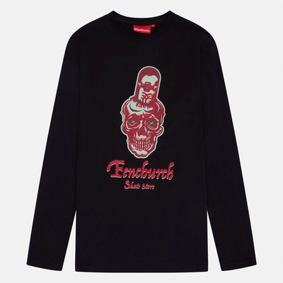 Fenchurch Тениска Fenchurch Men's Canon Long-Sleeve T-Shirt - Black