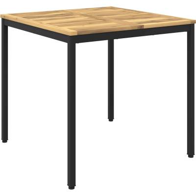 vidaXL Маса за вечеря в градината Бяло и черно 80 x 80, 5 x 75 см (901758)