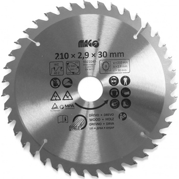 MAGG Pilový kotouč 210x2,9x30mm/40 zubů střídavě šikmé 9321040
