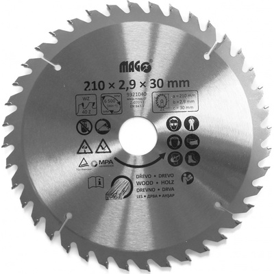 MAGG Pilový kotouč 210x2,9x30mm/40 zubů střídavě šikmé 9321040