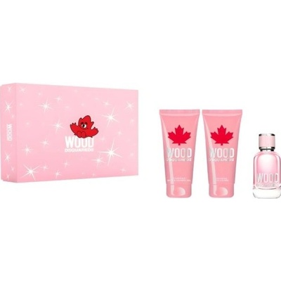 Dsquared2 Dsquared2 Wood For Her Подаръчен комплект за жени Размер EDT 50 ml + 100 ml душ гел + 100 ml лосион за тяло