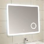 Inter Ceramic Огледало за баня с вградено LED осветление Wave 100х80 см, с увеличително огледало