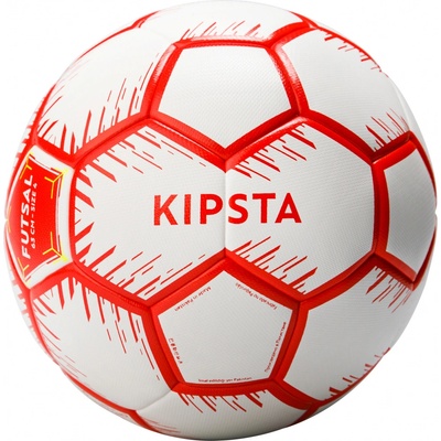 KIPSTA Futsalová lopta veľkosť 4 červeno biela