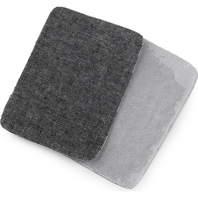 Nažehlovací záplaty riflové 5,3x7,9 cm - černá žíhaná (2 ks)