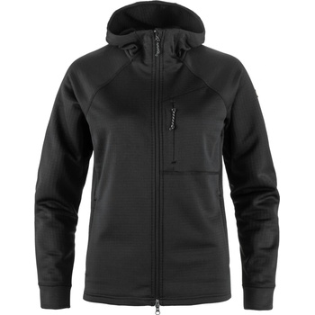 Fjällräven Abisko Grid Fleece Hoodie W Размер: L / Цвят: черен