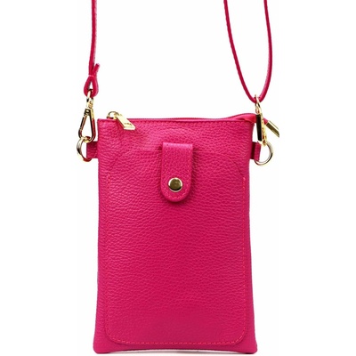 Luka dámska malá kožená crossbody kabelka fuksia na telefón 20-070