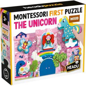 Headu Образователен тактилен пъзел Headu - Еднорог (HMU56987) - baby