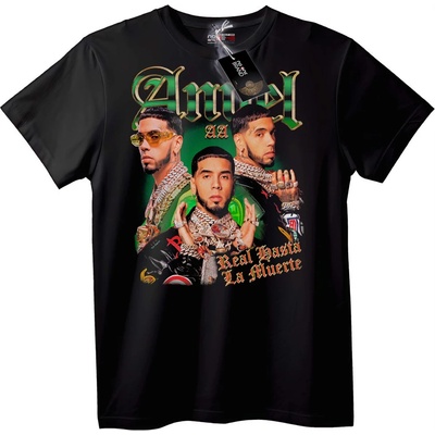 NOONEBRAND Тениска Anuel AA Real Hasta La Muerte - 2XL, White