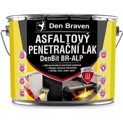 Den Braven Den Braven - Asfaltový penetračný lak DenBit BR – ALP, plechovka, 9 kg, čierna