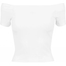 Urban Classics Ladies Off Shoulder Rib Tee white