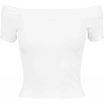 Urban Classics Ladies Off Shoulder Rib Tee white