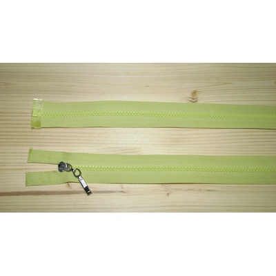 Kostenný zips zelená 3mm deliteľný jednosmerný 70cm