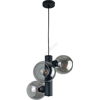 Keter Lighting Пендел TUBE 3xE27/60W/230V черен/опушен черен (KE0137)