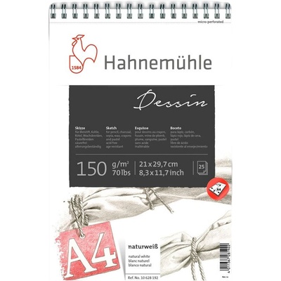 Hahnemühle skicár DESSIN špirálová väzba 150 gsm 25 listov A3