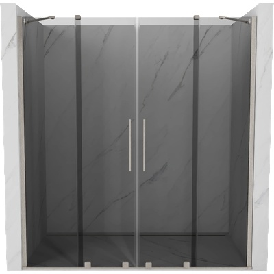 Mexen Velar Duo плъзгащи се душ врати 180 cm, графит, четкан никел - 871-180-000-42-97 (871-180-000-42-97)