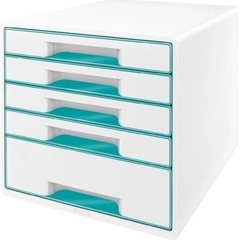 Leitz Wow Cube box 5 zásuviek biely / ľadovo modrý