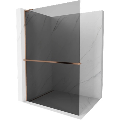 Mexen Kioto+ L душ стена с рафт Walk-in 120 x 200 см, графит, розово злато - 800-120-123-60-40 (800-120-123-60-40)