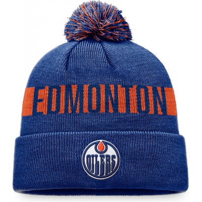 Fanatics pánská Zimní čepice Edmonton Oilers Fundamental Beanie Cuff with Pom