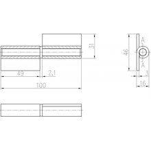 Radecco Navařovací panty - D16, 20, 25 Průměr: D 16 mm (nosnost 180 kg)