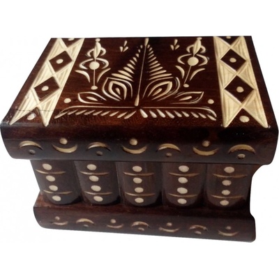 Magic Puzzle Box Кутия за пъзел кутия за бижута ръчно резбована дървена тайна кутия за съхранение на вълшебни главоблъсканици (_ffeff8eed)