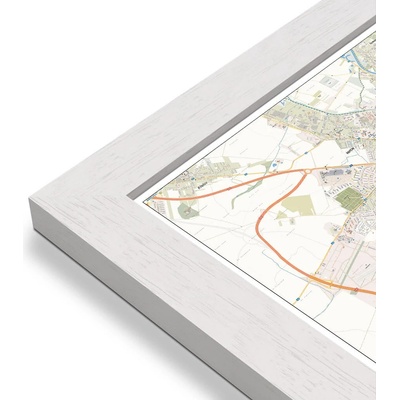 Excart Maps Olomouc - nástěnná mapa 140 x 100 cm Varianta: mapa v dřevěném rámu, Provedení: Pegi bílý