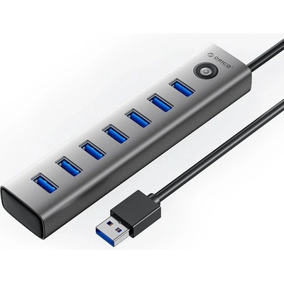 ORICO хъб USB3.0 HUB 7 port Black - CL7U-U3-10-GY-BP (CL7U-U3-10-GY-BP)