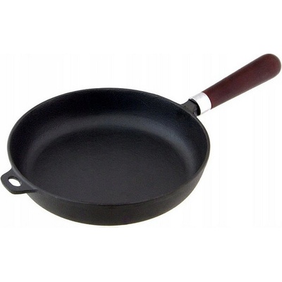 Zilner Litinová pánev Premium s dřevěnou rukojetí indukce gril 28 cm