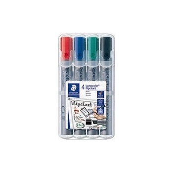 Image 1 of STAEDTLER Маркер Staedtler Lumocolor flipchart със скосен връх 2-5 мм асортимент (4) (356 B WP4)