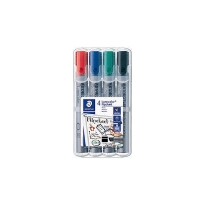 STAEDTLER Маркер Staedtler Lumocolor flipchart със скосен връх 2-5 мм асортимент (4) (356 B WP4)
