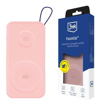 3mk Protection Външна батерия, 3MK, 10 000mAh, бързо зареждане, розов (5903108583213) (5903108583213)