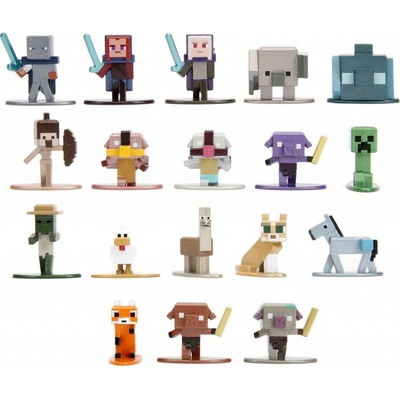 Jada kovové sada 18 druhov výška 4 cm Minecraft Nano