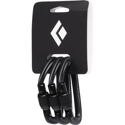 Black Diamond Винтов карабинер Black diamond Hotforge Screwgate 3 Pack Screwgate carabiner - Black - размер One Size (322-0183-0111)