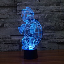 Beling Detská lampa, Nindža korytnačka, 7 farebná QS344