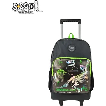 S-Cool Ученическа раница scool на колелца dinosaurs