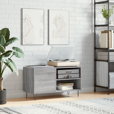 vidaXL Шкаф за винилови плочи сив сонома 85x38x48 см инженерно дърво (831706)