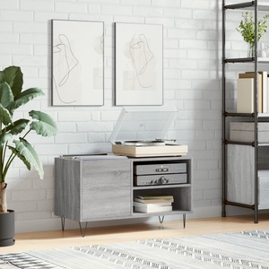 vidaXL Шкаф за винилови плочи сив сонома 85x38x48 см инженерно дърво (831706)