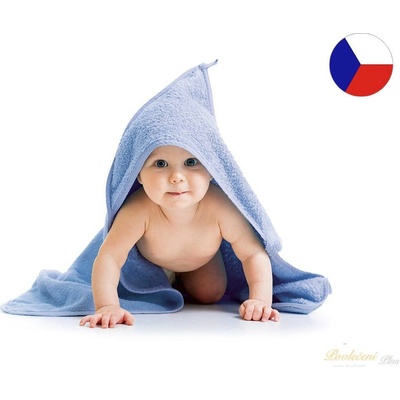 Brotex Dětská froté osuška s kapuckou 80 x 80 cm sv.modrá