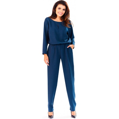 Infinite You Woman's Jumpsuit M142 Navy Blue