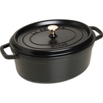 Staub Тенджера за готвене 8 l, овална, черен, чугун, Staub (ST1103725)