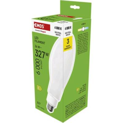 EMOS LED Žiarovka FILAMENT ED90 E27/36W/230V 6000 lm 4000K EMS1136