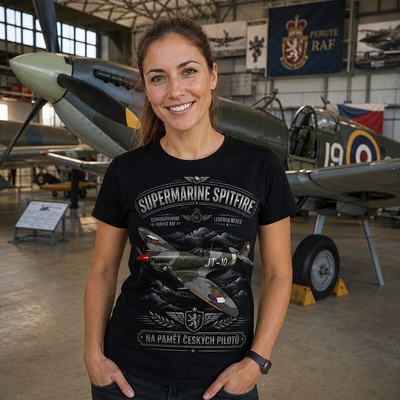 Striker tričko Supermarine Spitfire pocta pilotům RAF Černá – Hledejceny.cz