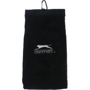Slazenger Хавлиена кърпа Slazenger Golf Towel with Carabiner Clip - Black